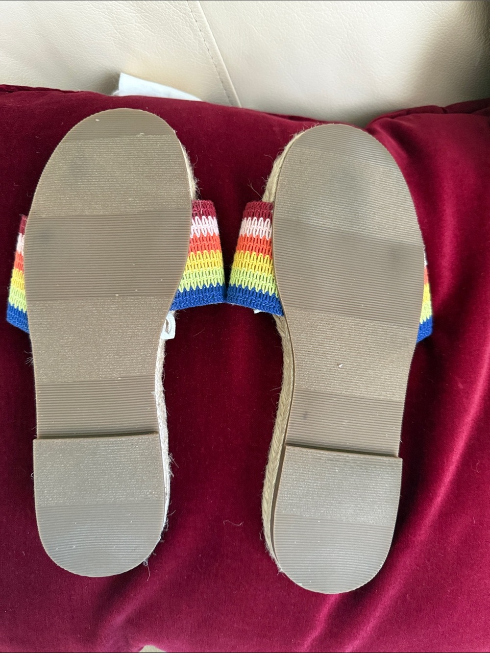 GAP Multicolor Rainbow Strap Rope Slide Sandals - Picture 2 of 3
